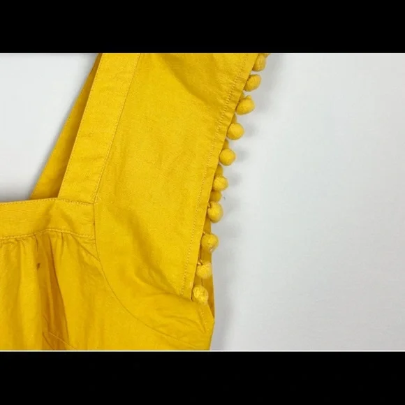 J. Crew Factory Yellow Boxy Pom Pom Top - Picture 4 of 4